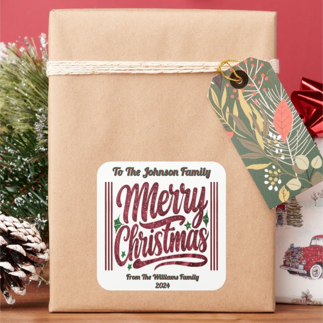 Festive Merry Christmas Sticker (vacances)