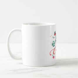 Festive Merry Christmas Typography with Ornaments Kaffeetasse