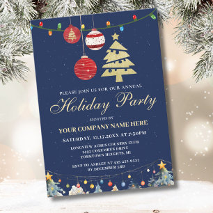 Festive moderne Business Fêtes Invitation