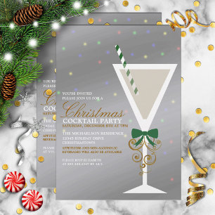 Festive Noël Cocktail Fête Invitation