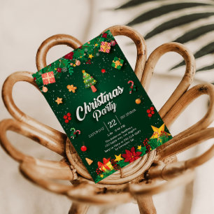 Festive Noël Invitation avec ornements