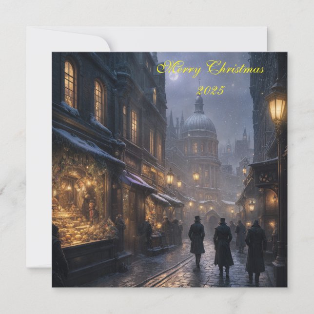 Festive Old London Christmas Card  Karte (Vorderseite)