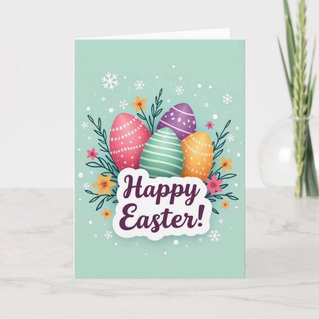 Festive Painted Shapes Greeting Card Karte (Vorderseite)