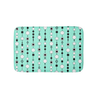 Festive pattern with string beads and jewelry star badematte