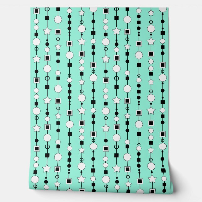 Festive pattern with string beads and jewelry star tapete (Abrollen)