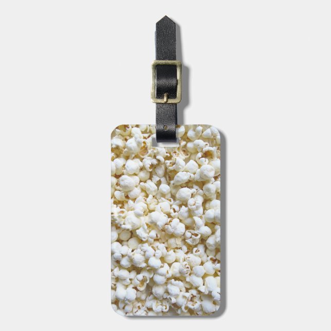 Festive Popcorn Texture Fotografy Decor Gepäckanhänger (Vorderseite vertikal)