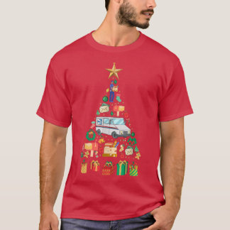 Festive Postman Xmas Baumdesign T-Shirt