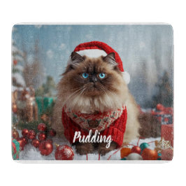 Festive Ragdoll Cat Christmas Personalized  Schneidebrett