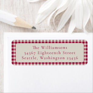 Festive Red Gingham Karierte benutzerdefinierte Rü