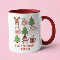 Festive Retro Frohe Weihnachten Personalisierter N