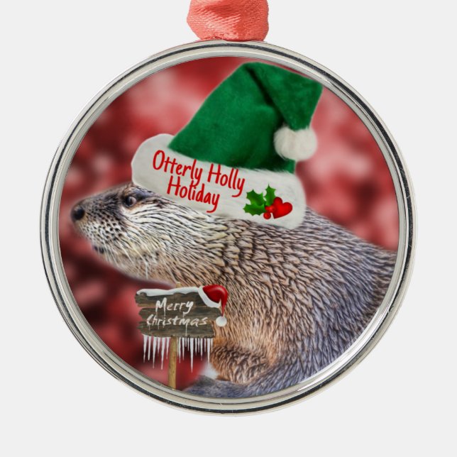 Festive River Otter Christmas ornament (Vorne)