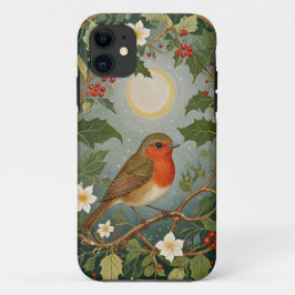 Festive Robin und Holly Case-Mate iPhone Hülle