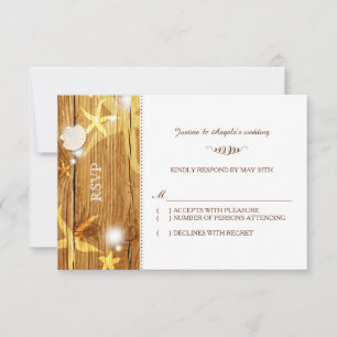 Festive Rustic Beach Wedding RSVP