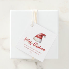 Festive Santa Hat Geschenkanhänger
