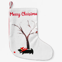 Festive Scottie Dog und Robin