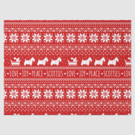 Festive Scottie Hunde Weihnachten | Schottische Te Seidenpapier