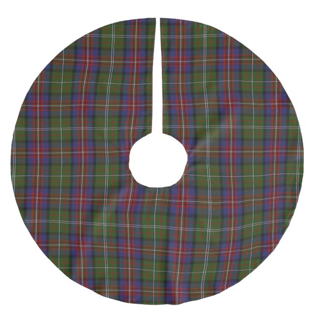 Festive Scottish Hargis Kariert Tree Skirt Polyester Weihnachtsbaumdecke (Vorderseite)