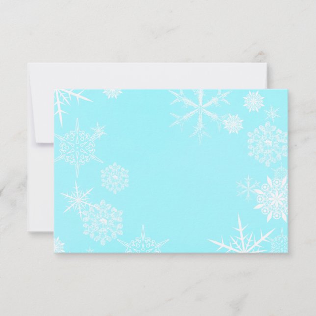 Festive Snowflake Card Umschlag Einladung (Vorderseite)