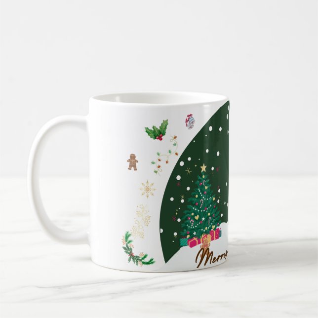 "Festive Snowman Christmas Mug - Conception hivern (Gauche)