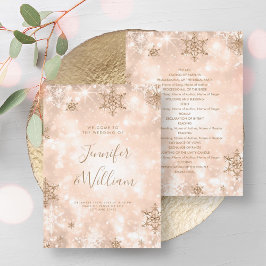 Festive Sparkle Rose Gold Programme de mariage d'h