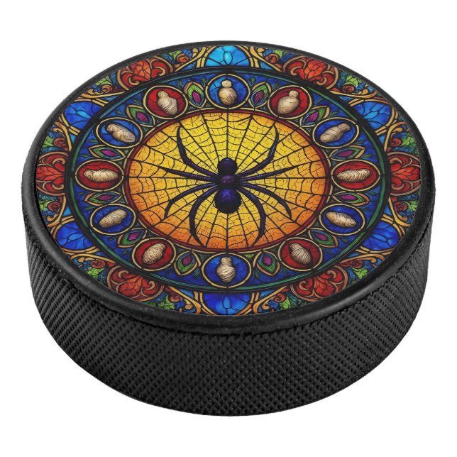 Festive Spider  Eishockey Puck (3/4)