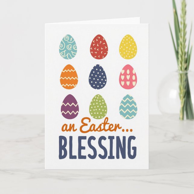 Festive Springtime Eggs Card Karte (Vorderseite)