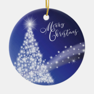 Festive Starry Bright Frohe Weihnachten Keramikornament