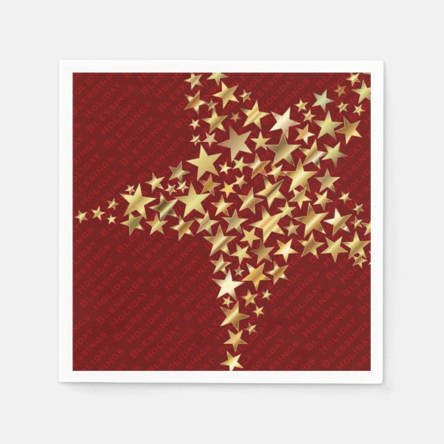 FESTIVE STARS Party Paper Serviette (Vorderseite)