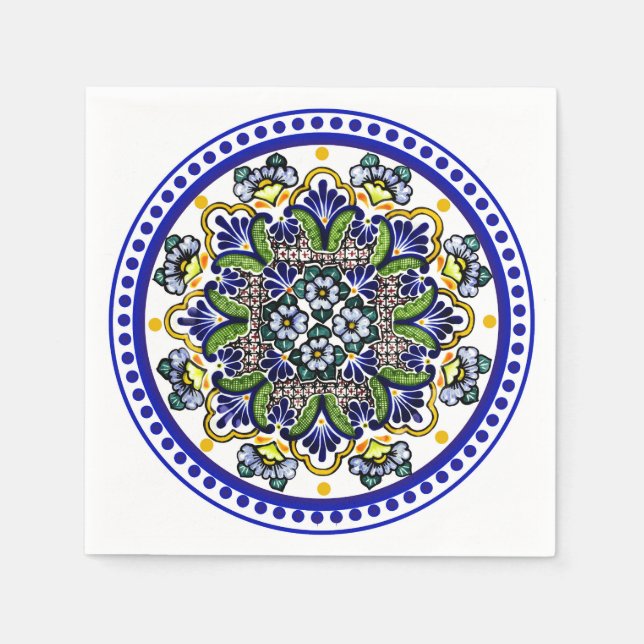 Festive Talavera Siete Serviette (Vorderseite)