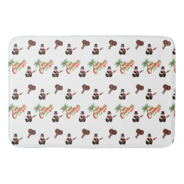 FESTIVE Trini Christmas auf WHITE Badematte
