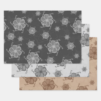 Festive Tropics Floral Geschenkpapier BGB Set