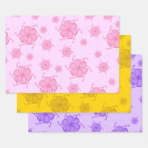 Festive Tropics Floral Geschenkpapier PYP