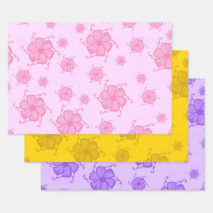 Festive Tropics Floral Geschenkpapier PYP Set