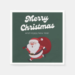"Festive Vibes: Weihnachts- und Neujahrsjubiläum" Serviette