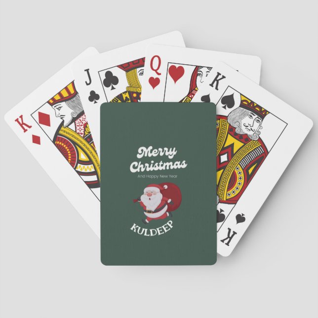 "Festive Vibes: Weihnachts- und Neujahrsjubiläum" Spielkarten (Rückseite)