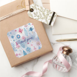 Festive Watercolor Christmas Pattern Sticker