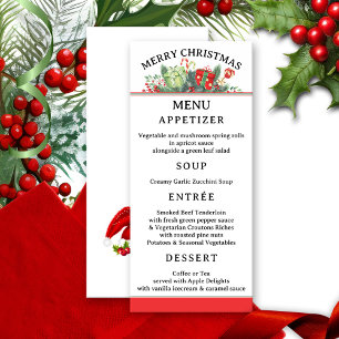 Festive Whimsical Classic Christmas Menu