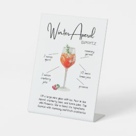 Festive Winter Aperol Spritz Cocktail Sockelschild