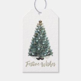 Festive Wishes. Christmas tree Geschenkanhänger
