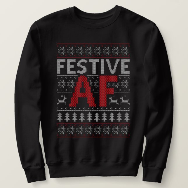 FESTIVER AF Weihnachtsschreiber Sweatshirt (Design vorne)