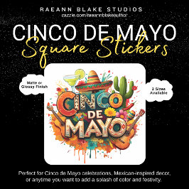 Festiver Cinco de Mayo-Platz-Aufkleber Quadratischer Aufkleber