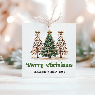 Festiver Leoparden-Druck-Weihnachts-Geschenk mit i Geschenkanhänger