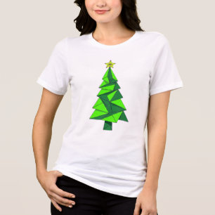 Festiver Origami Geometrischer Weihnachtsbaum Tee