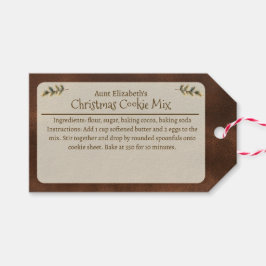 Festiver personalisierter Weihnachtsplätzchen-Mix  Geschenkanhänger