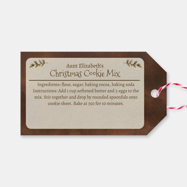 Festiver personalisierter Weihnachtsplätzchen-Mix  Geschenkanhänger (Vorderseite (Horizontal))