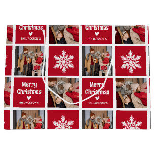 Festiver Spaß 2x Foto-Raster Weihnachtsgeschenk Große Geschenktüte
