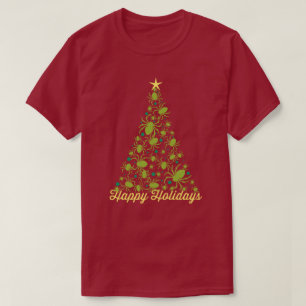 Festiver Weihnachtsbaum mit Spinnen T-Shirt