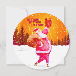 Festiver Weihnachtsmann in Rosa  