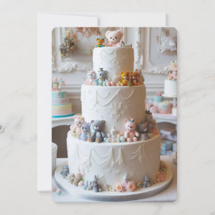 FESTIVER WEISSER LAYER CAKE MIT SPIELZEUG