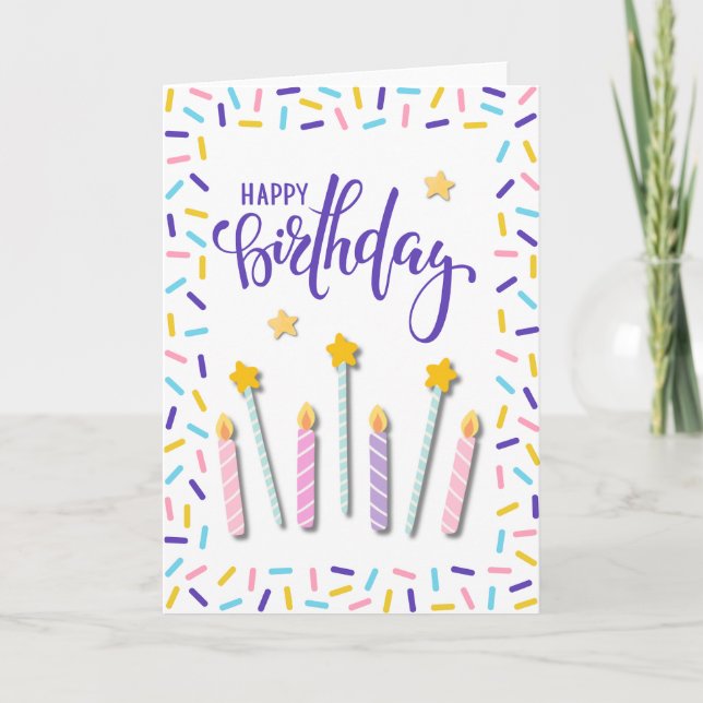 Festives Alles Gute zum Geburtstag Karte (Vorderseite)